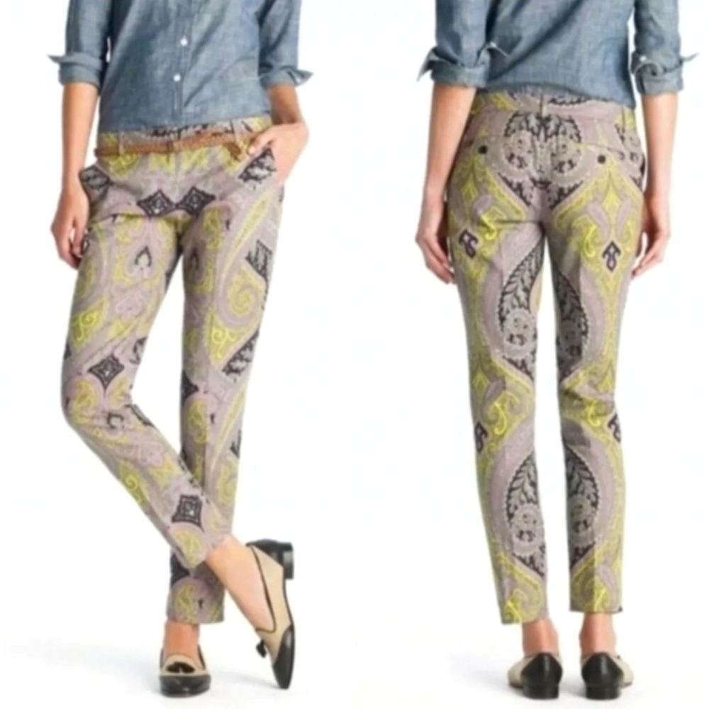 J Crew Cafe Capri Sovereign Paisley Size 2